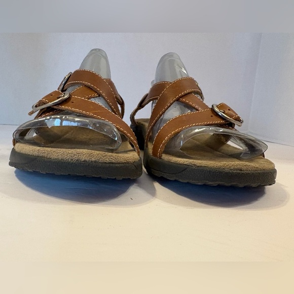 Eastland brown leather strappy sandals size 7 M - Picture 6 of 11